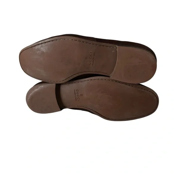 GUCCI Men's Brown Suede Loafers SZ 8.5D - Picture 10 of 15